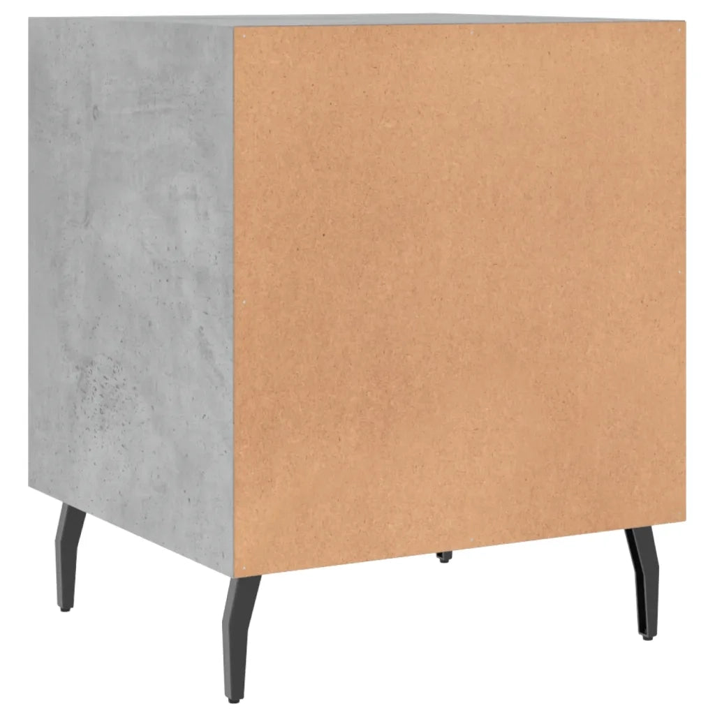 Comodini 2 pz-Set di 2 Tavolino da notte Grigio Cemento 40x40x50 cm in Legno Multistrato 342661