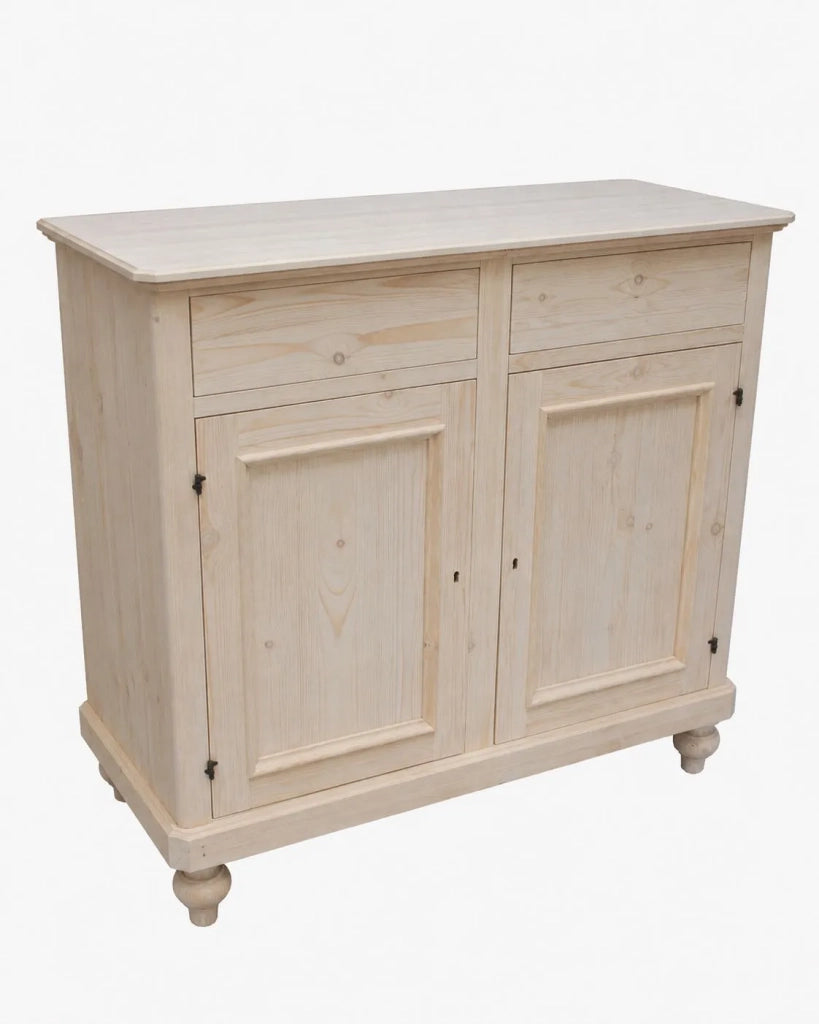 Madia credenza in legno grezza 2 ante l.116 p.49 h.98 (1500) - Mobili 2G