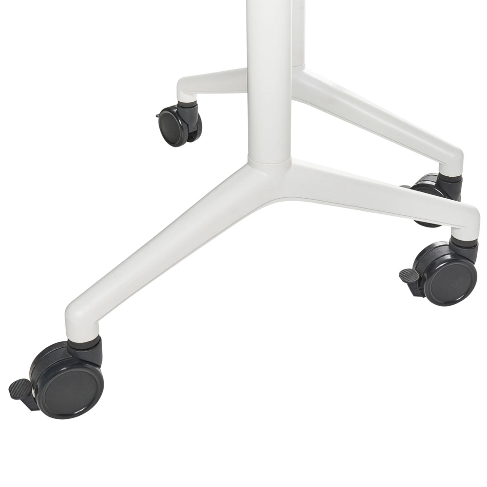 Scrivania pieghevole moderna ad angolo con rotelle 90 x 64 cm Struttura in metallo marrone chiaro Design moderno