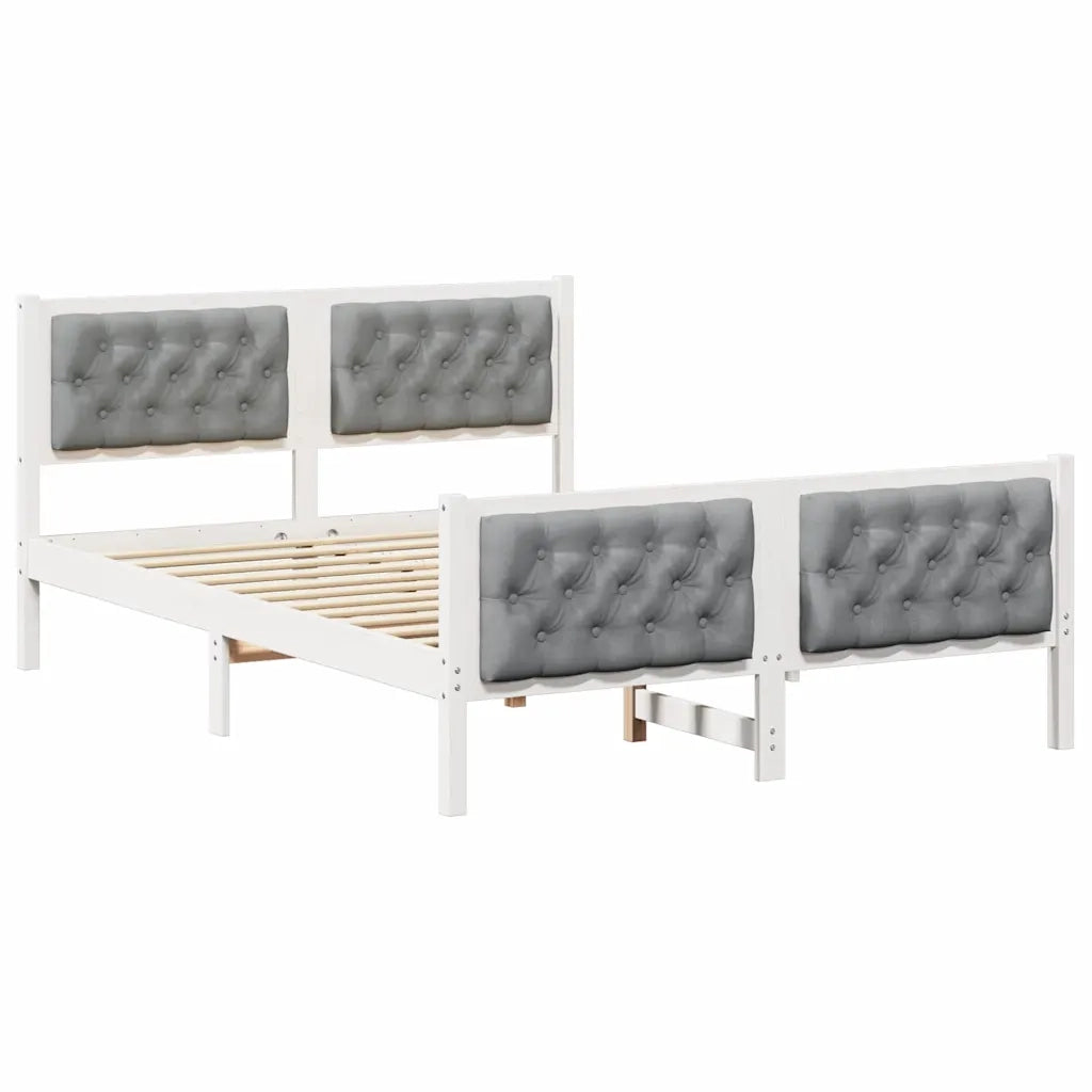 Struttura del letto Grigio chiaro 140 x 190 cm Pino massello 3394297