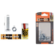 Trade Shop - Set 5 Pz Viti Vite Testa A Croce Tonda 8x12 Mm Con Dadi Dado Esagonale M8 90981 -