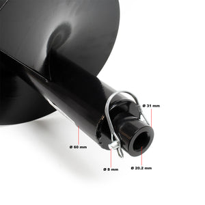 Punta elicoidale per trivella in ghisa 300mm coclea di ricambio per mototrivella