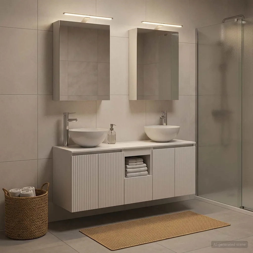 Set di Armadi da Bagno 5 pcs Bianco 50 x 14,5 x 70 cm 3406351