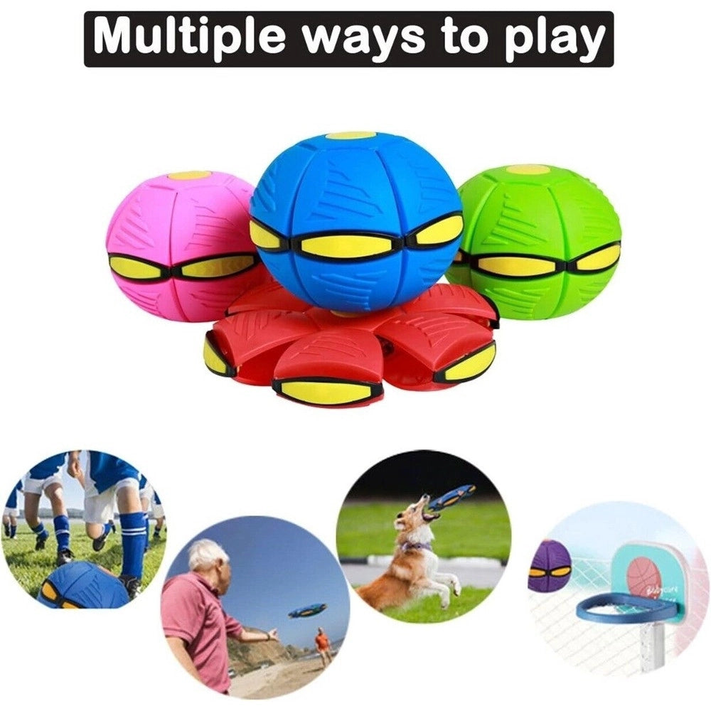 Trade Shop - Palla Magica Volante Si Trasforma In Frisbee Con Luce Led Per Bambini Animali -