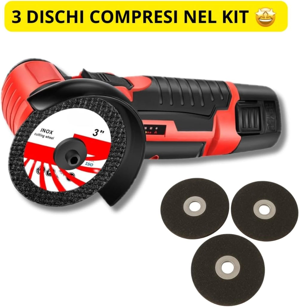 Set Saldatrice Inverter 400A MMA IGBT, + Mini Avvitatore + Mini Smerigliatrice, con 2 Batterie 48V e Caricatore, Kit Professionale Compatto e Potente con Display LED, 3 Dischi, Elettrodo e Lift TIG