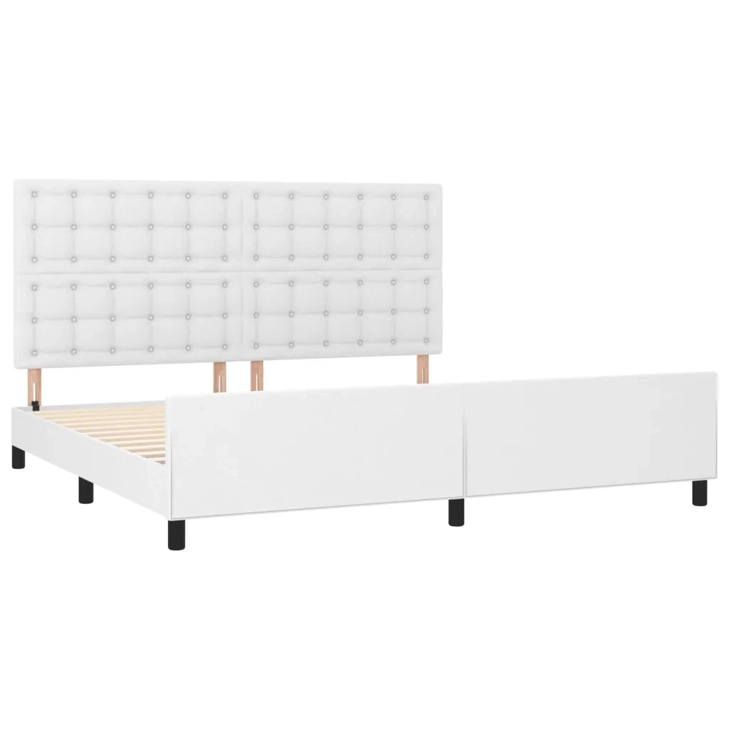 Giroletto con Testiera Bianco 200x200 cm in Similpelle cod mxl 61817