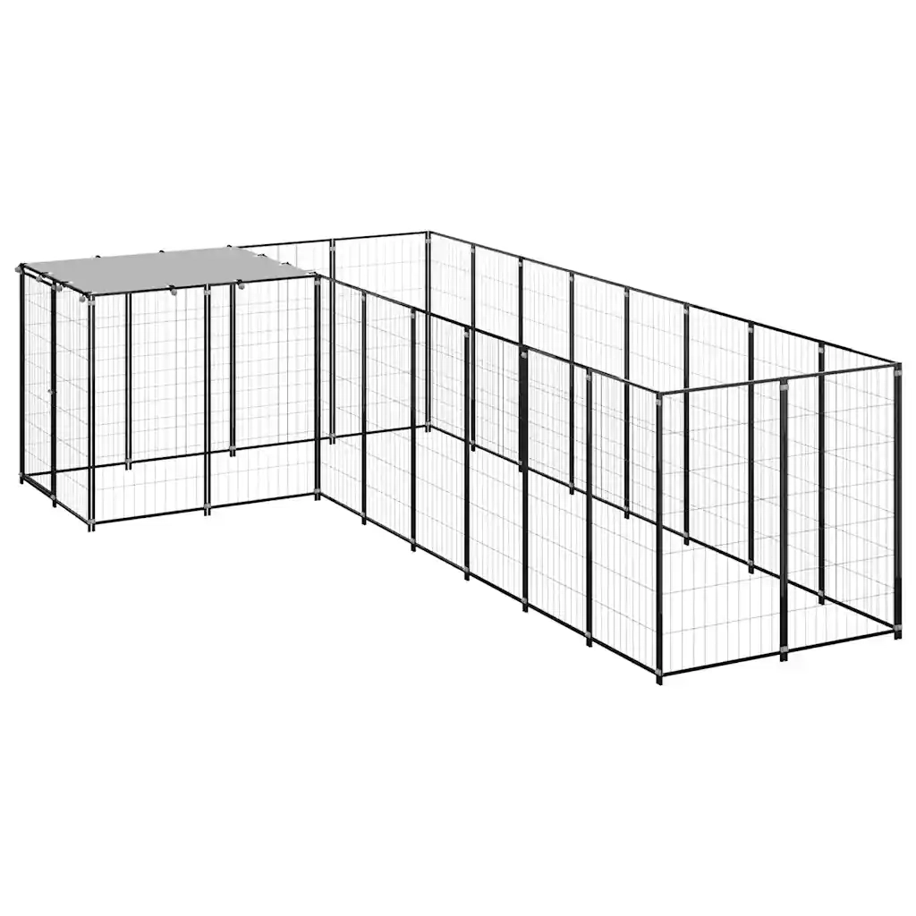 Gabbia per Cani Nera 6,05 mÂ² in Acciaio   cod mxl 52710