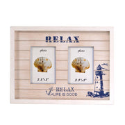 Portafoto mare muro beige multiplo 2p cm 32x2h23,5