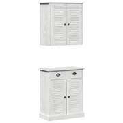 Set di mobili per il Bagno | Armadio da bagno VIGO 2 pz Bianco e Bianco Antico