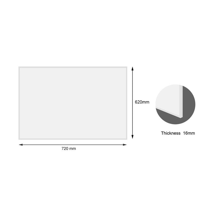 Set Pannello radiante a infrarossi 400W 720x620x15 mm e Termostato, Riscaldamento IR