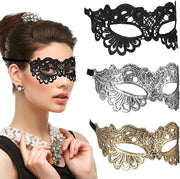 Tre pezzi di maschera a forma di angolo, maschera veneziana per signora - maschera sexy per occhi per Halloween, carnevale, costume da ballo party