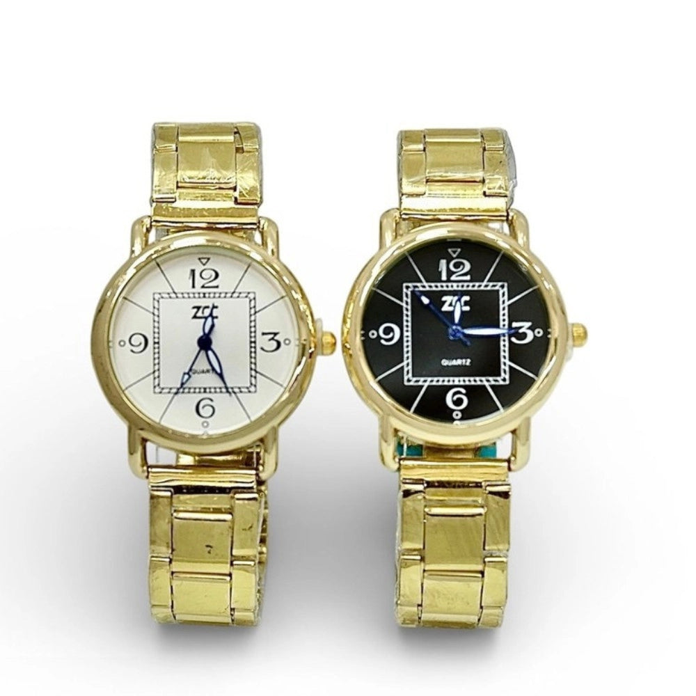 Trade Shop - Orologio Da Polso Donna Elegante Oro Quadrante Casual 33mm -