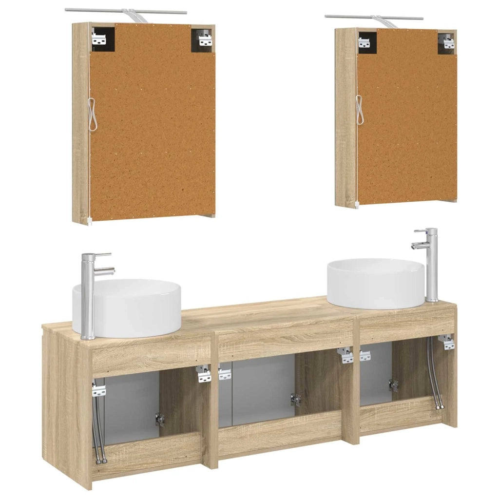 Set di Armadi da Bagno 5 pcs Rovere Sonoma Legno ingegnerizzato 3406553