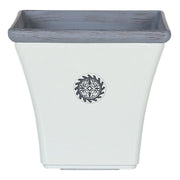 Vaso per piante Fioriera in pietra bianca Mix per esterni Quadrata 32 x 31 cm per tutte le stagioni