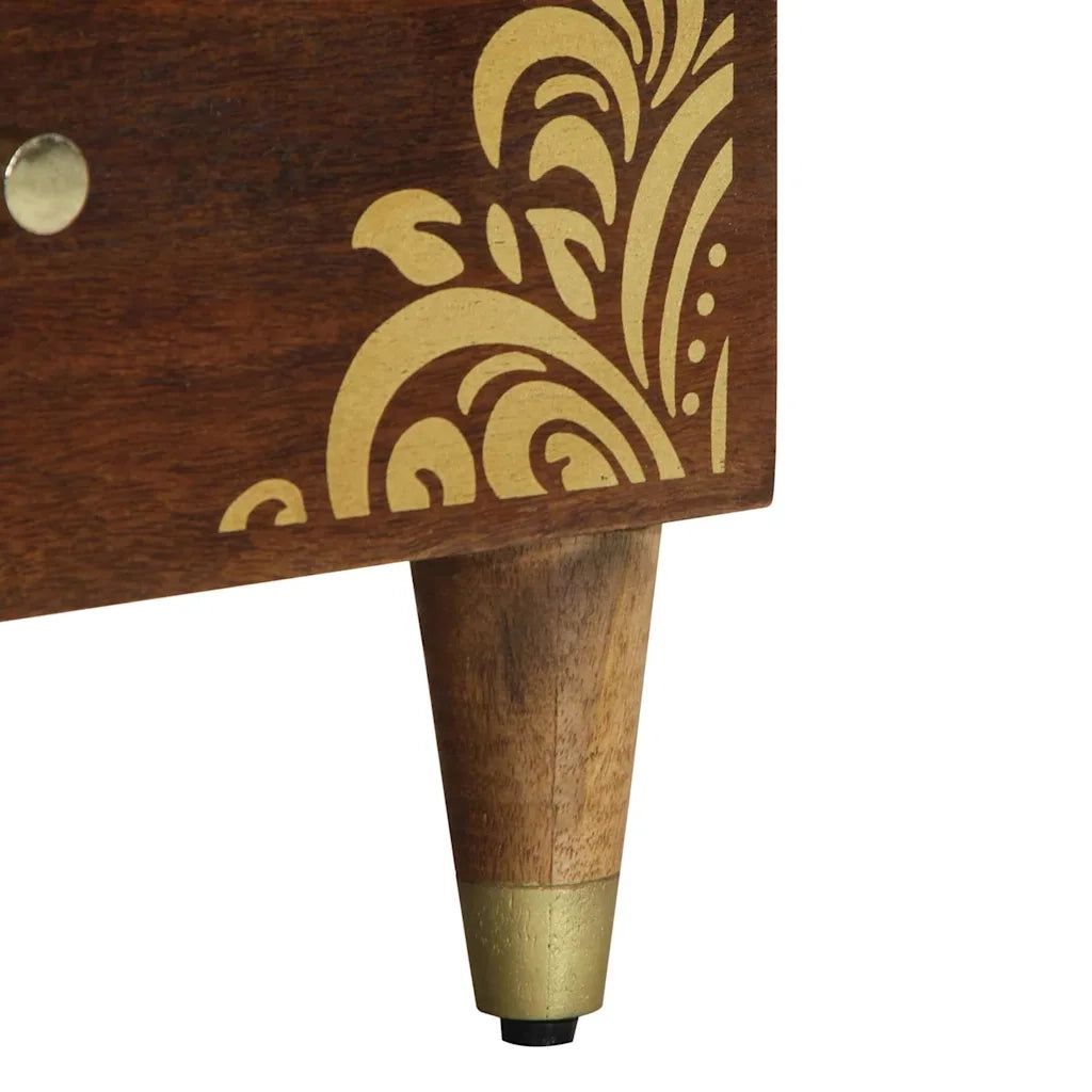 Armadio da Notte con cassetto Marrone miele 40 x 33 x 46 cm 4018742