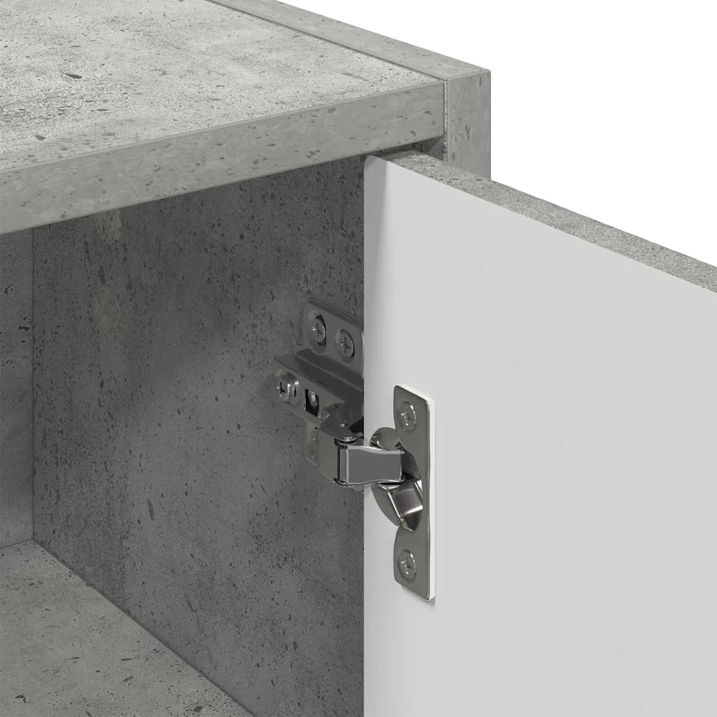Mobile da Bagno con porta Grigio cemento 39 x 23,5 x 65 cm 883387