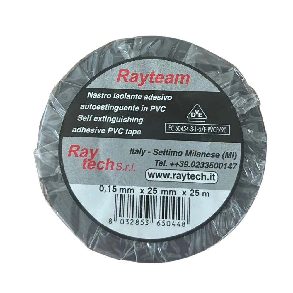 Nastro isolante in pvc autoestinguente raytech per impianti elettrici e cablaggi *** colore grigio, dimensioni 25 mm ...