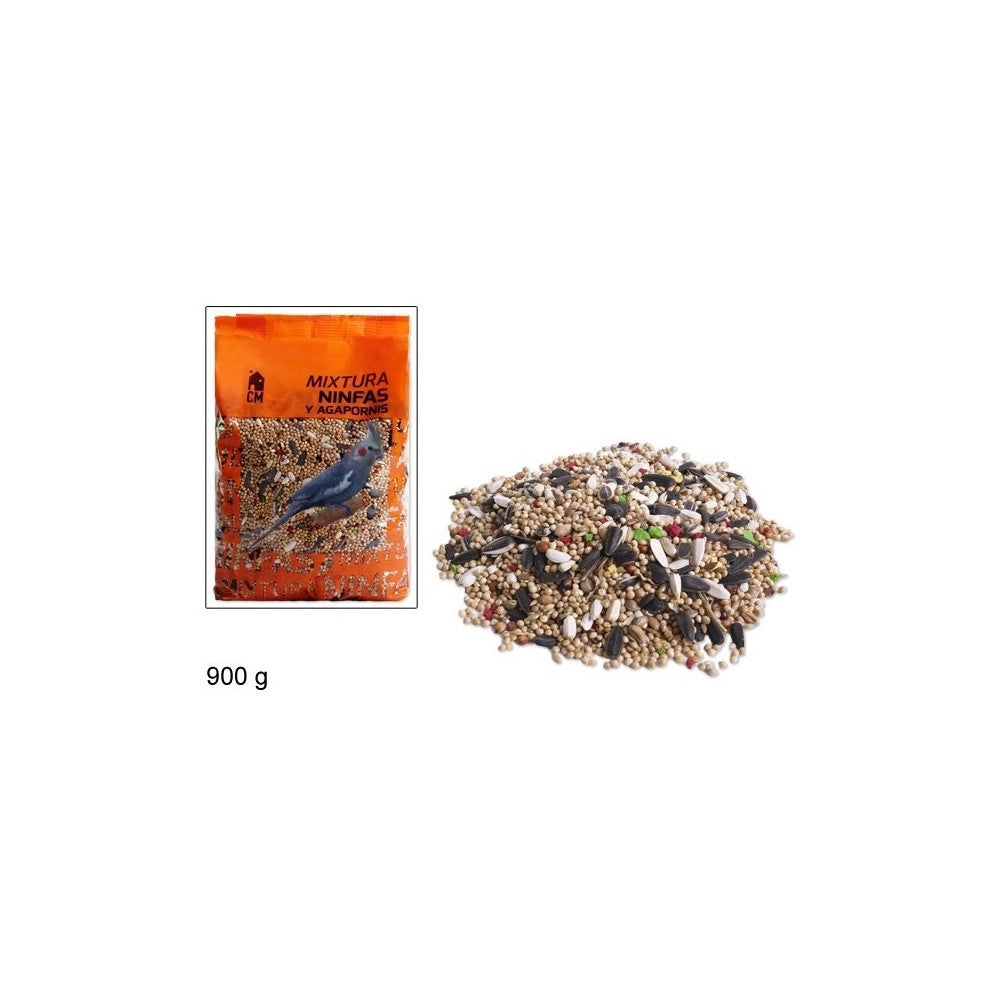 Trade Shop - Set 2 Pz. Busta Da 900 Gr. Ciascuno Mangime Cibo Misto Cereali Semi Per Uccelli Ninfa Agapornis Volatili -