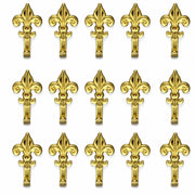 15 Ganci Dorati Quadri Giglio Fiorentino 3 cm con Chiodi 68241
