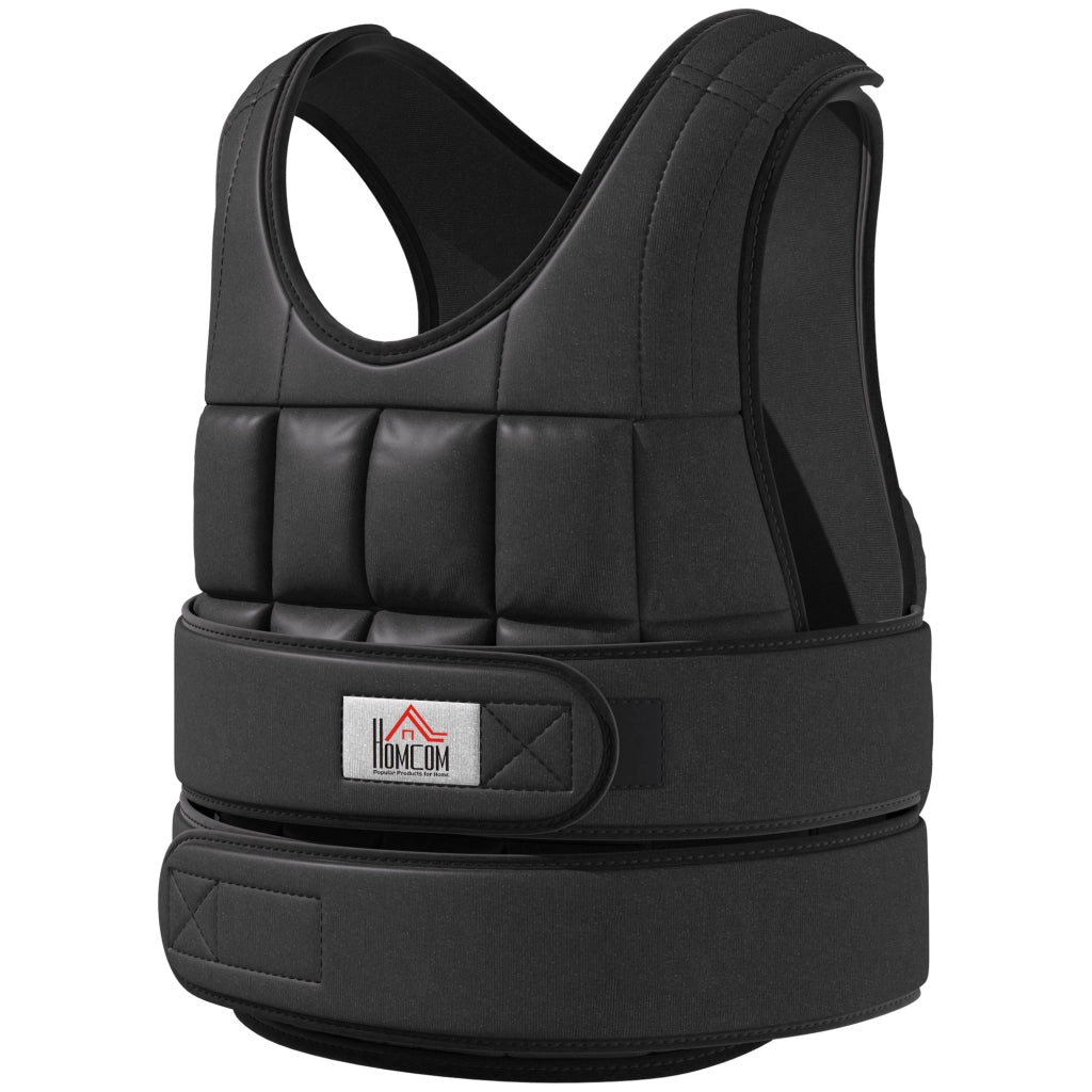 Gilet Ponderato Regolabile per Fitness ¨C Minimal ¨C 60x50 cm Nero