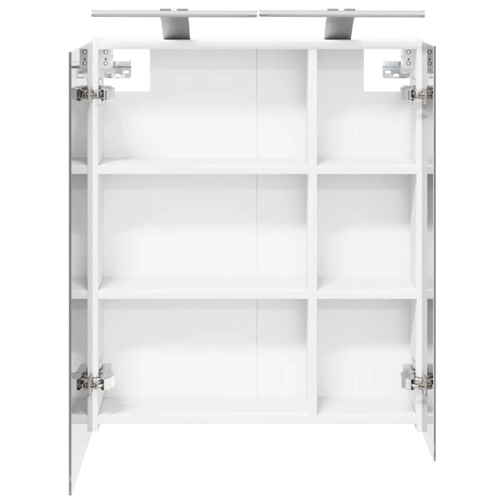 Mobiletto per specchio da bagno Bianco 60 x 14,5 x 70 cm