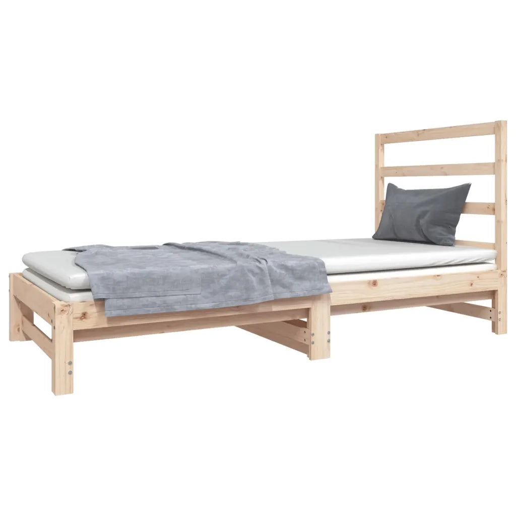 Letto da camera | Dormeuse Estraibile 2x(90x190) cm Legno Massello di Pino