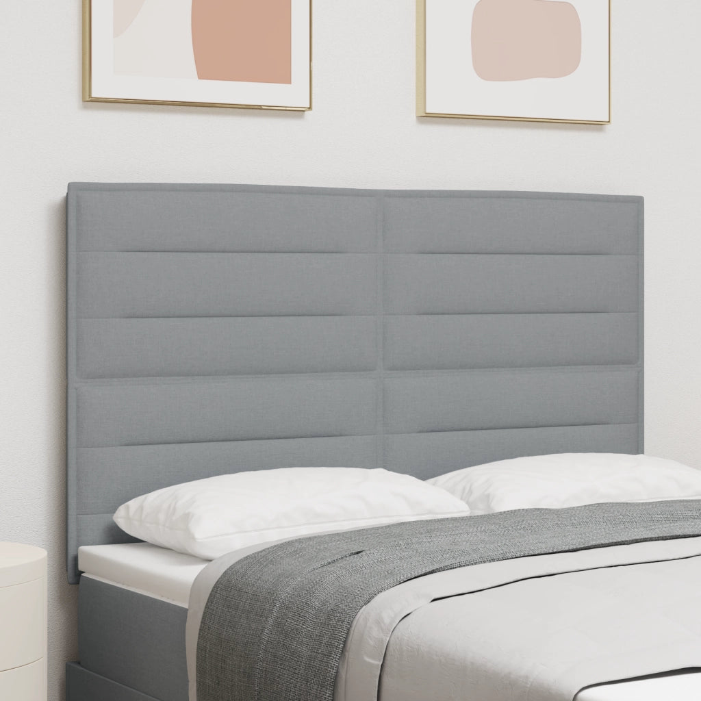 Testata LED Design Linee Grigio Chiaro 72 cm Tessuto