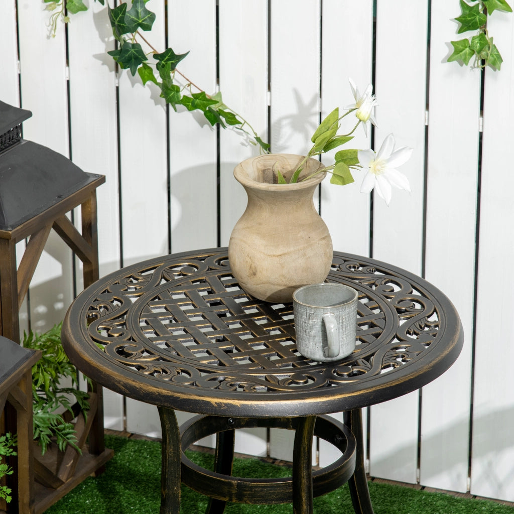 Tavolino da esterno rotondo in alluminio ¨C zephmum ¨C grigio ?60x52.5H cm