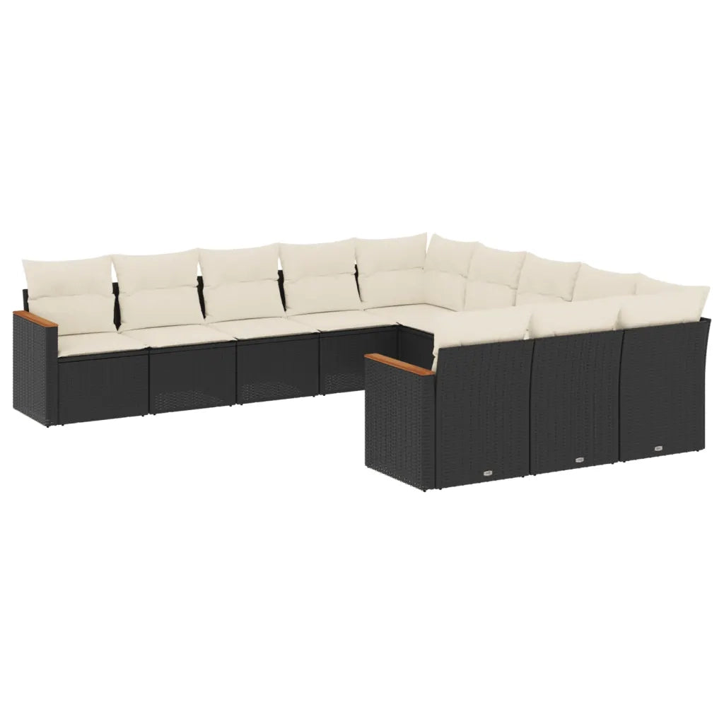 Set Divani da Giardino 11 pz con Cuscini in Polyrattan Nerocod mxl 112766