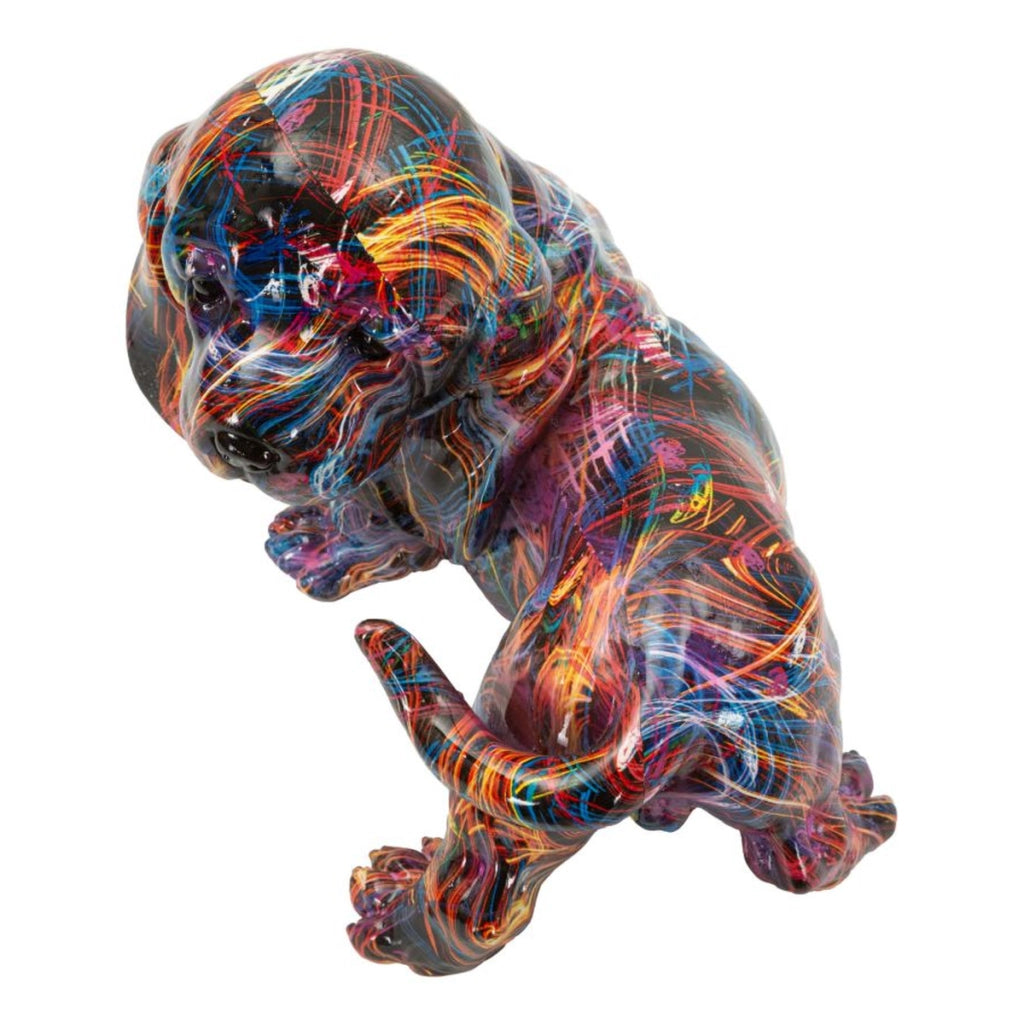 Scultura Bassotto, Multicolore, Poliresina, 20x14x16,5 cm