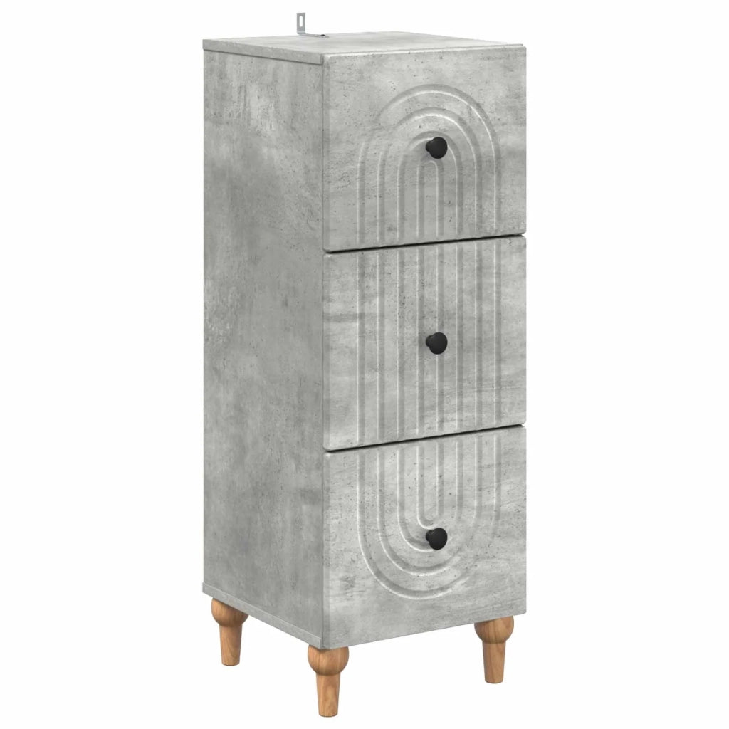 Mobile con Cassetti Grigio Cemento 33 x 34,5 x 90 cm