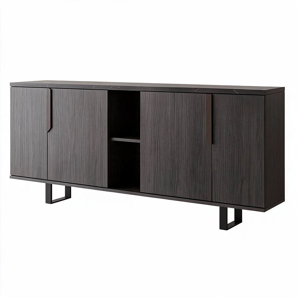 Madia 4 ante palissandro nero Zaira 205x49x83h