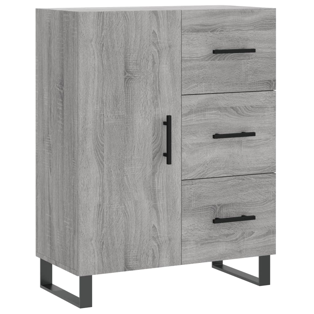 Buffet credenza cassettiera armadio mobile contenitore organizer cucina soggiorno Sonoma 69,5 x 34 x 90 cm legno ingegnerizzato grigio 02_0036474