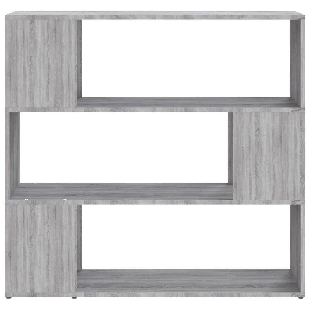 Libreria Divisorio-Scaffale per Libri-Mobile di Stoccaggio Grigio Sonoma 100x24x94 cm