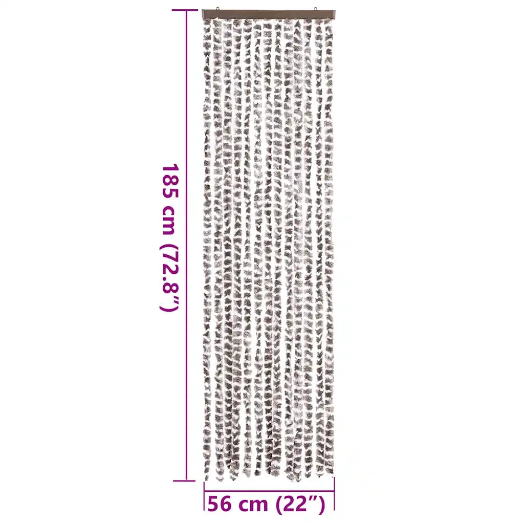 Zanzariera Grigio Talpa e Bianco 56x185 cm Ciniglia 325460