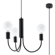 Lampadario Pure Lume MINIMO 3 luci nero metallo PU.0856