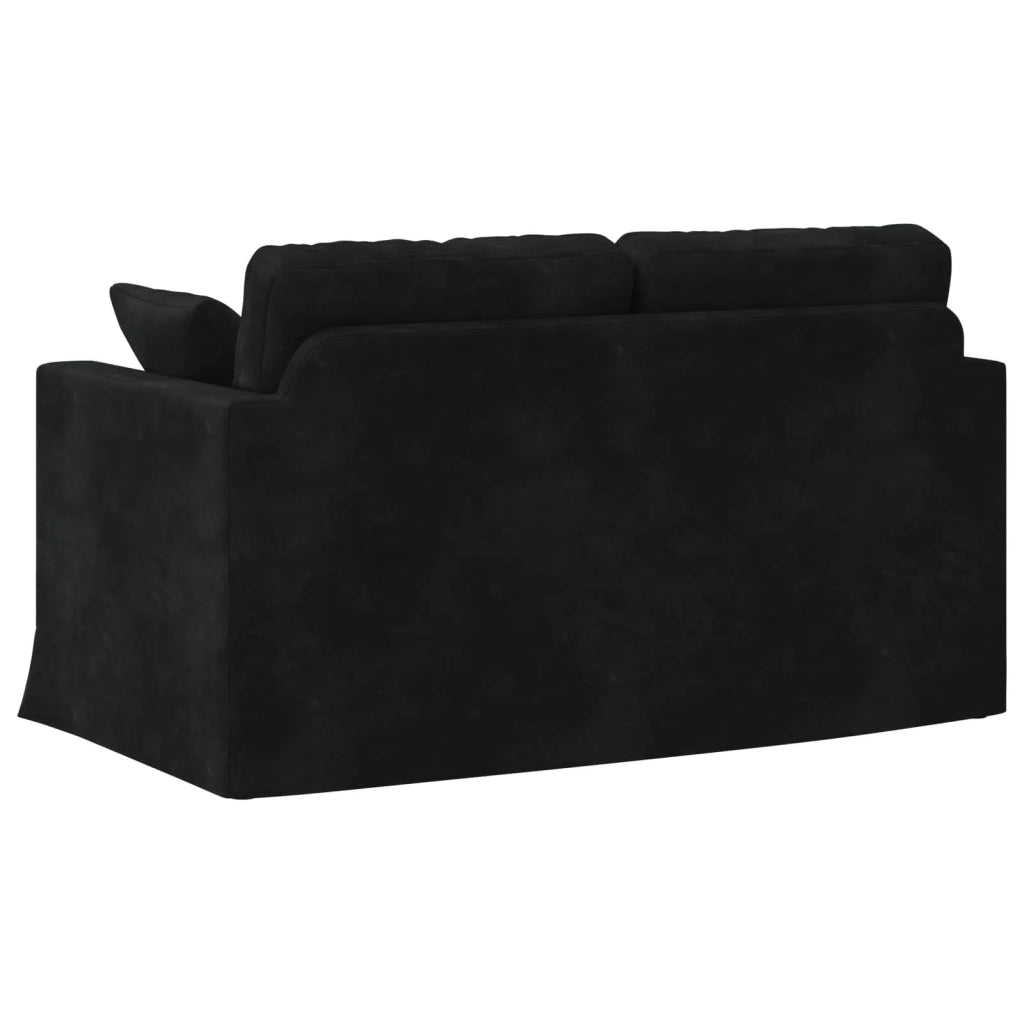 Divano | Divano da soggiorno | Sofa Nero 138 x 78 x 80 cm Velluto