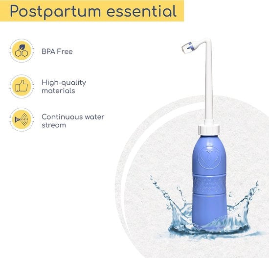 Flessa da 650 ml, ideale per dopo il parto, bottiglia portatile, articolo essenziale per madri nuovamente partorienti