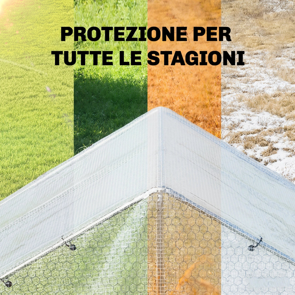 Telo Impermeabile 3x5 m Robusto in PE 140GSM Resistente agli Strappi Bianco