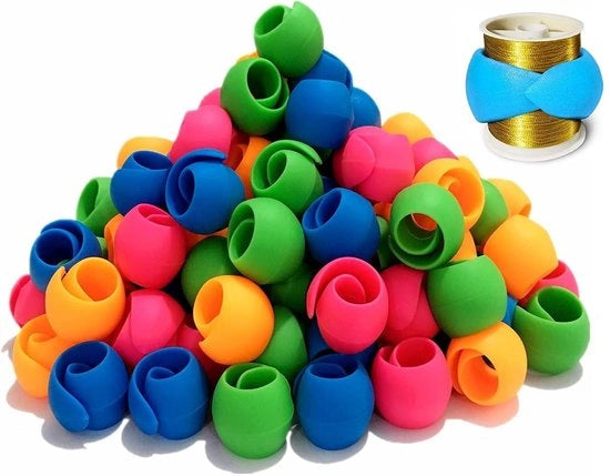 Supporto per filo in silicone da 100 pezzi - Rinnovabile - Flessibile - Duraturo - Adatto per macchine da cucito e da ricamo - Supporto per bobine di filo