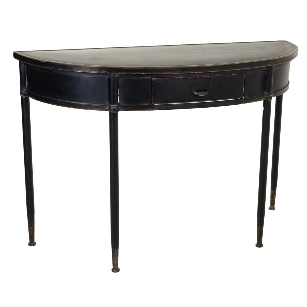 Mobile da ingresso in metallo nero 120x44x80h