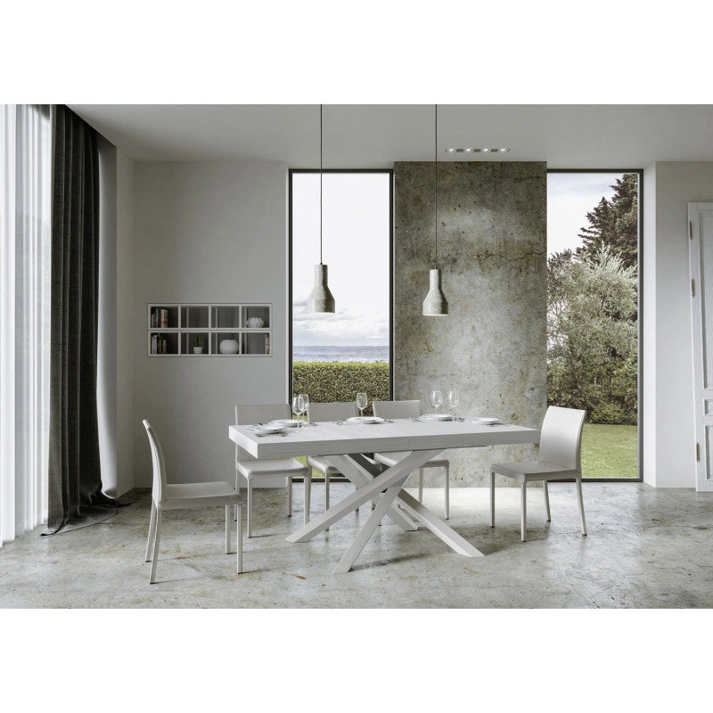 Tavolo allungabile 200/304x90 cm Volantis telaio Bianche - Bianco Frassino