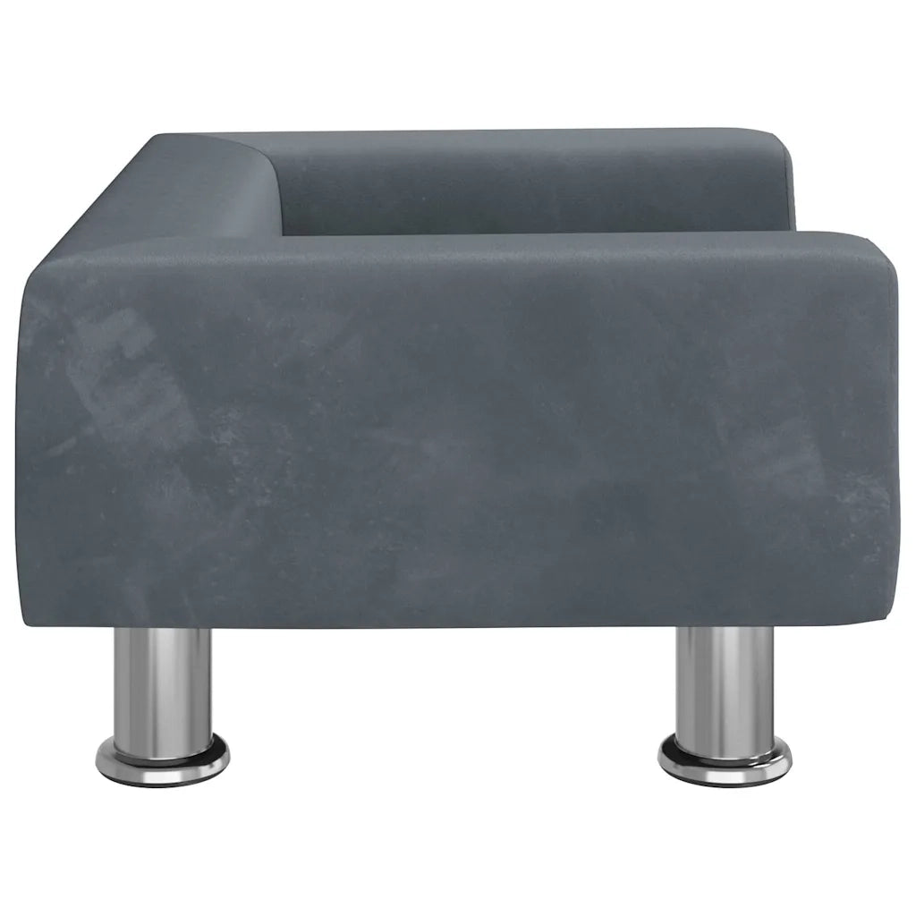 Lettino per Cani Grigio Chiaro 50x40x26,5 cm in Velluto 171927