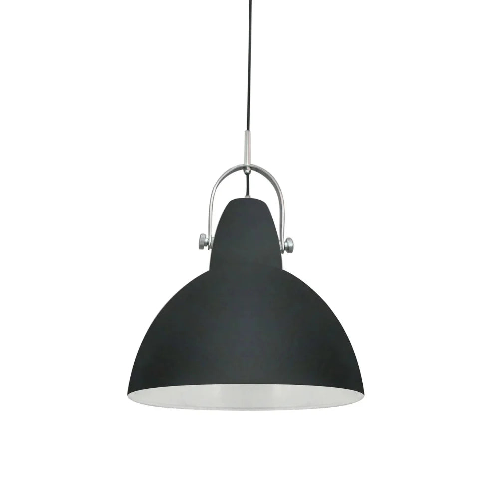 Lampada a sospensione Luz in metallo nero opaco | Duzzle