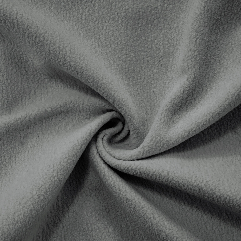 Divano modulare 406x145x81 cm con pouf mobili in chenille grigio