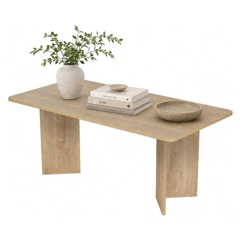 Noleme, Tavolo Fisso 6 Posti, 180x90x75h cm Marrone Rovere