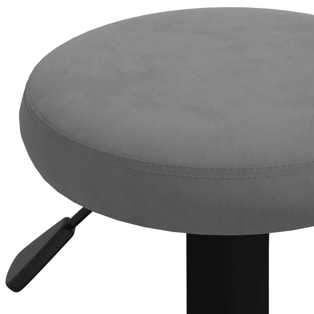 Sedie da Bar 2 pz Grigio Scuro in Velluto 333144