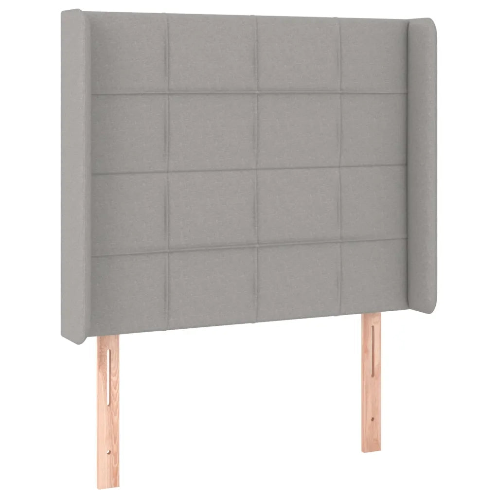 Letto a Molle Materasso e LED Grigio Chiaro 90x190 cm Tessuto 3138277