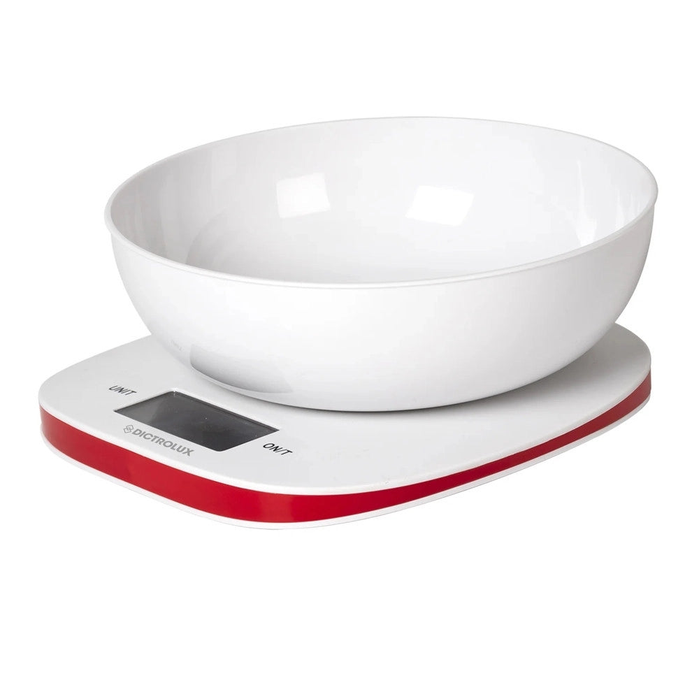 Trade Shop - Bilancia Da Cucina Digitale Portata 5kg Con Ciotola Rimovibile Display Lcd Retroilluminato -