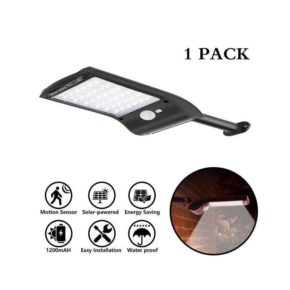 Trade Shop - Luce Solare Applique 36 Led Da Parete Sensore Di Movimento Giardino Linq L808b -